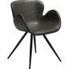 Gaia Stol Vintage Grey Art.Leather, Black