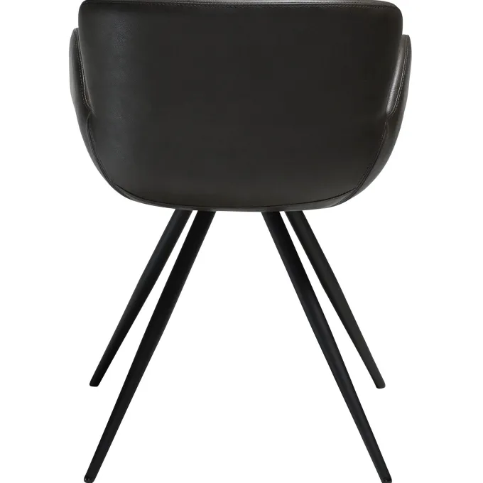 Gaia Stol Vintage Grey Art.Leather, Black