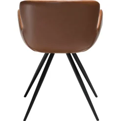 Gaia Stol Vintage Light Brown Art.Leather, Black