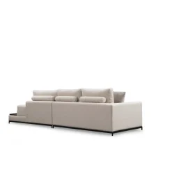 Ghent med sidobord (320 x 102 x 84 cm) Beige 4-sits soffa