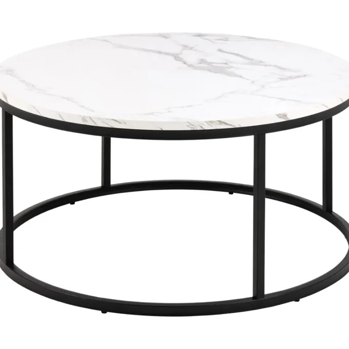Gilbert Soffbord Rund 80 cm Vit Granada