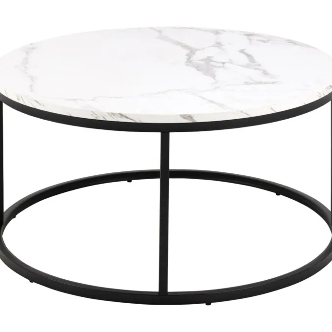 Gilbert Soffbord Rund 80 cm Vit Granada