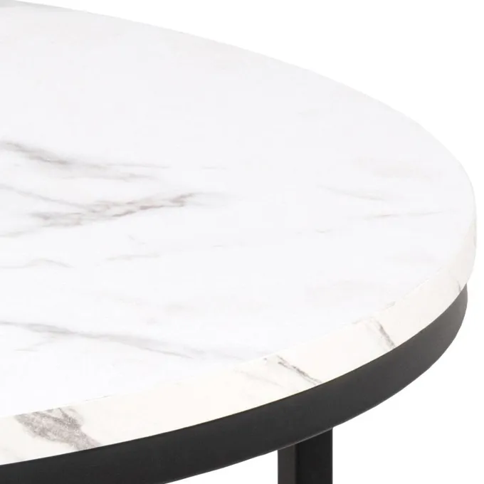 Gilbert Soffbord Rund 80 cm Vit Granada