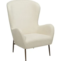 Glam Loungefåtölj Bone White, Antique Brass, 105 cm