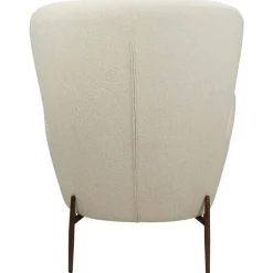 Glam Loungefåtölj Bone White, Antique Brass, 105 cm