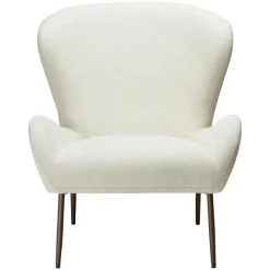 Glam Loungefåtölj Bone White, Antique Brass, 85 cm