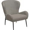 Glam Loungefåtölj Pebble Earth, Black Metal, 85 cm