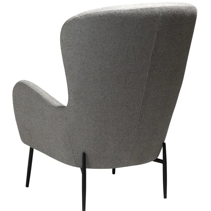Glam Loungefåtölj Pebble Earth, Black Metal, 75 cm