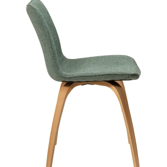 Glee Stol Pebble Green Bouclé, Oak