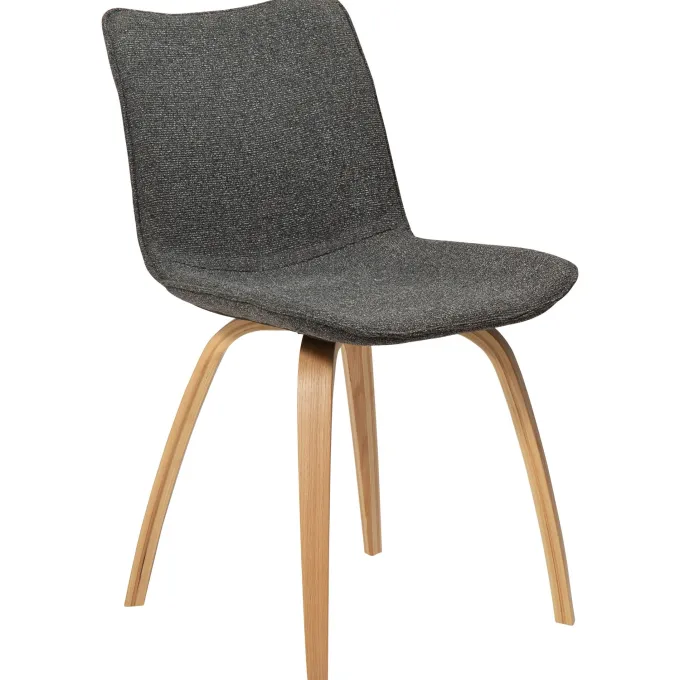 Glee Stol Pebble Grey Bouclé, Oak