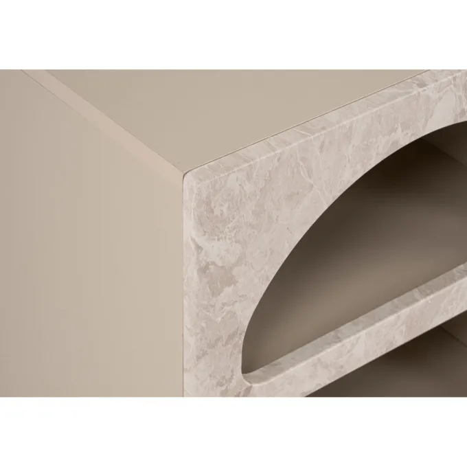 Graz (50 x 40 cm) Nattduksbord Travertinmarmor sandsten