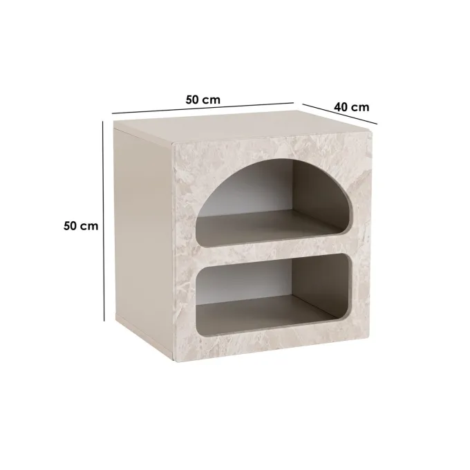 Graz (50 x 40 cm) Nattduksbord Travertinmarmor sandsten