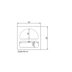 Graz (50 x 40 cm) Nattduksbord Vit