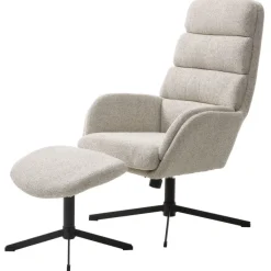 Gregory Fåtölj & Fotpall Offwhite Melange