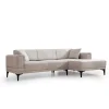 Hanoi (250-140 x 85 x 77 cm) Hörnsoffa-bäddsoffa Ecru, Höger