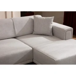 Hanoi (250-140 x 85 x 77 cm) Hörnsoffa-bäddsoffa Ecru, Höger