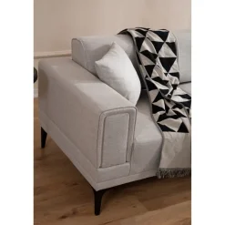 Hanoi (250-140 x 85 x 77 cm) Hörnsoffa-bäddsoffa Ecru, Höger