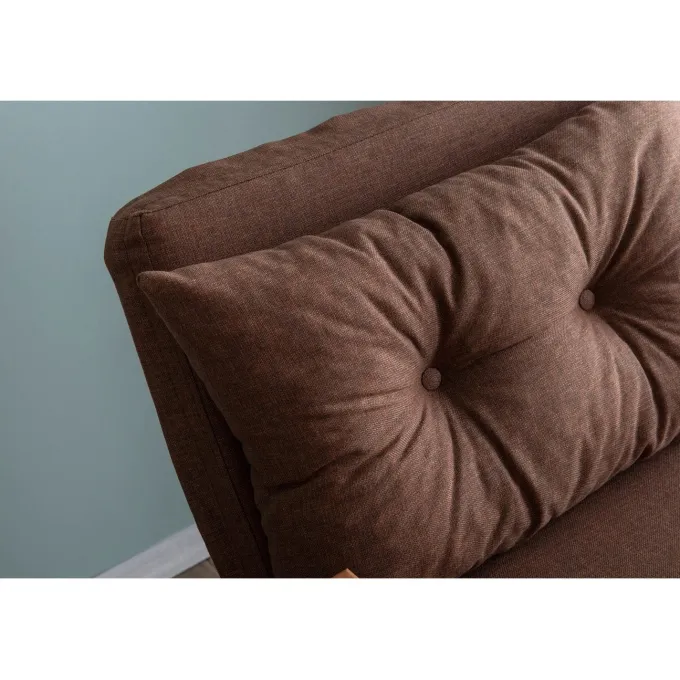 Hanoi Enkel lampa (26 x 120 x 60 cm) Brun 1-sits bäddsoffa