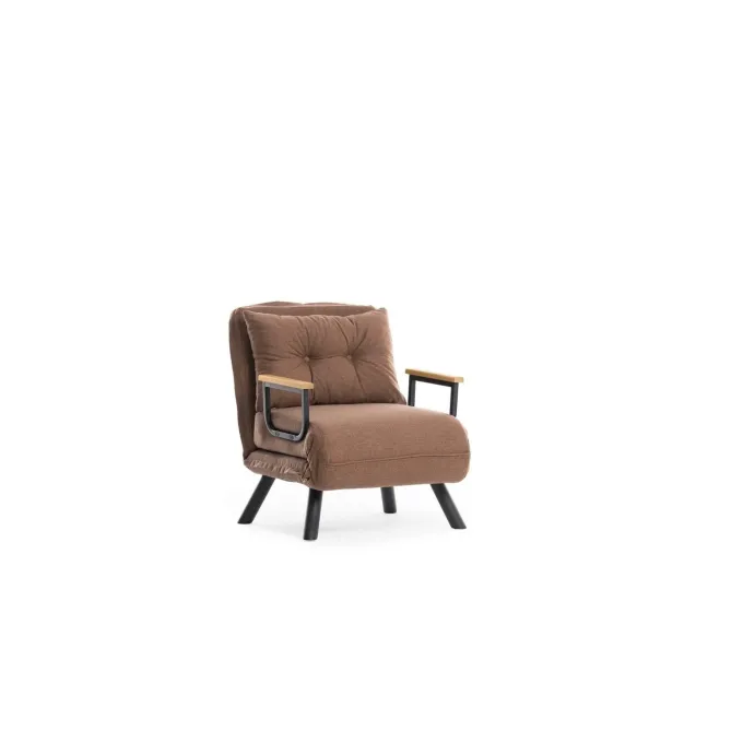 Hanoi Enkel lampa (26 x 120 x 60 cm) Brun 1-sits bäddsoffa