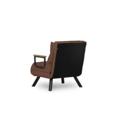 Hanoi Enkel lampa (26 x 120 x 60 cm) Brun 1-sits bäddsoffa