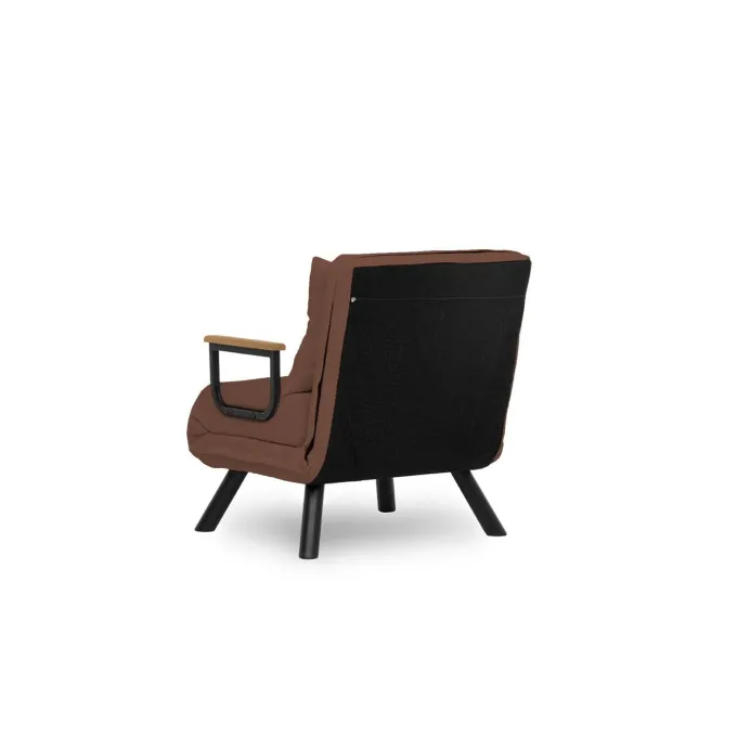 Hanoi Enkel lampa (26 x 120 x 60 cm) Brun 1-sits bäddsoffa