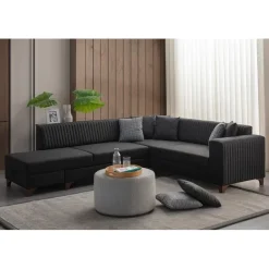 Harare (125 x 190 cm) Bäddsoffa, hörn Antracit, Vänster