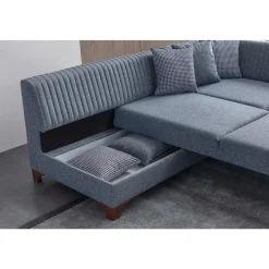 Harare (125 x 190 cm) Bäddsoffa, hörn Grå, Vänster