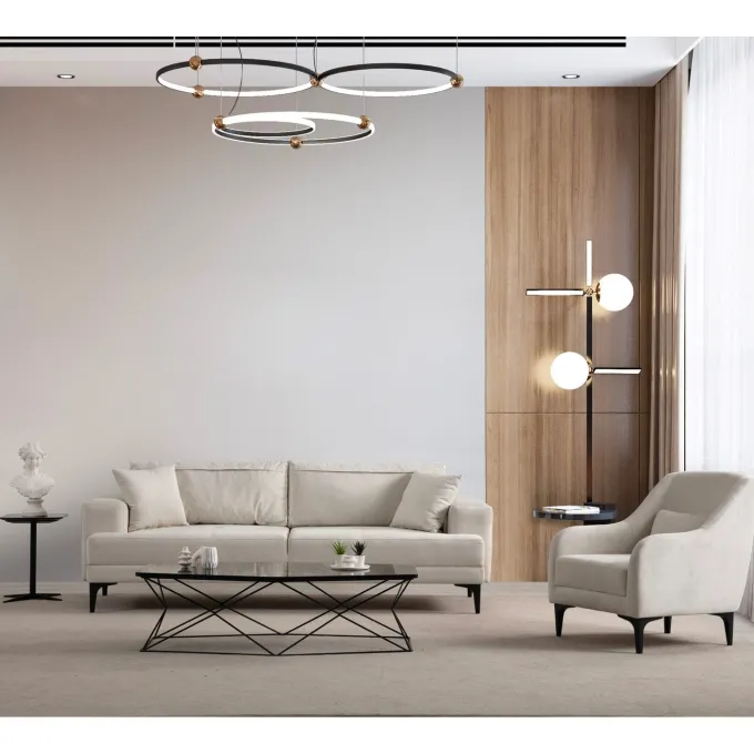 Harare 3-sits (234 x 100 x 78 cm) 3-sitssoffa Ecru