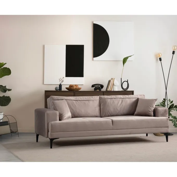 Harare 3-sits (234 x 100 x 78 cm) 3-sitssoffa Beige