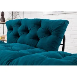 Helsingfors (155 x 85 x 70 cm) 2-sits bäddsoffa Petrolblå