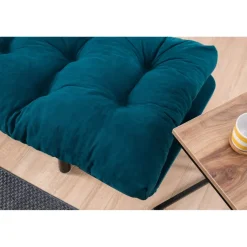 Helsingfors (155 x 85 x 70 cm) 2-sits bäddsoffa Petrolblå