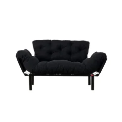 Helsingfors (155 x 85 x 70 cm) 2-sits bäddsoffa Svart