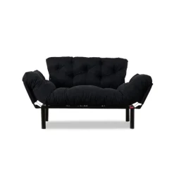 Helsingfors (155 x 85 x 70 cm) 2-sits bäddsoffa Svart
