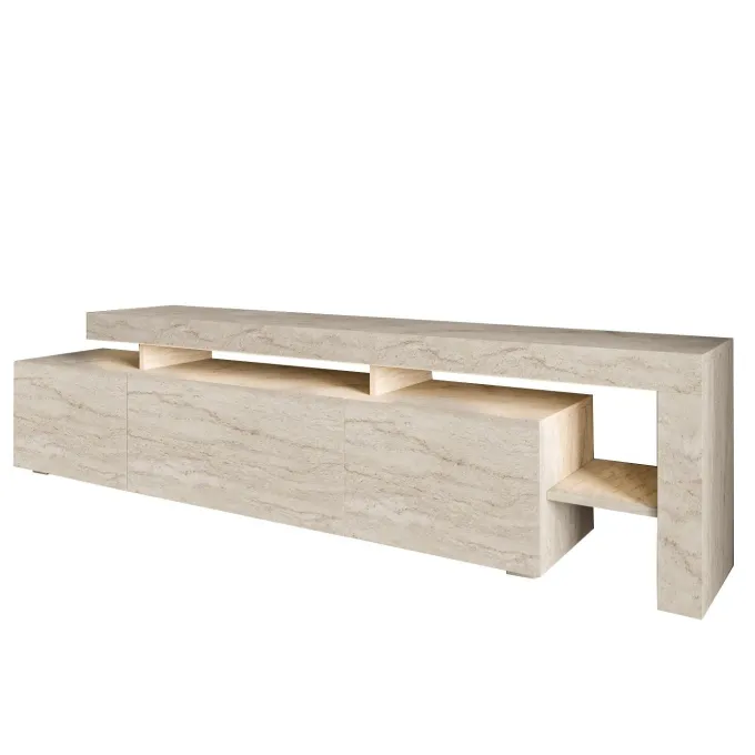 Helsingfors (192 x 53 x 37 cm) travertin TV-bänk
