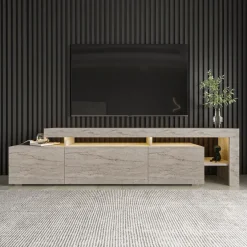 Helsingfors (192 x 53 x 37 cm) travertin TV-bänk