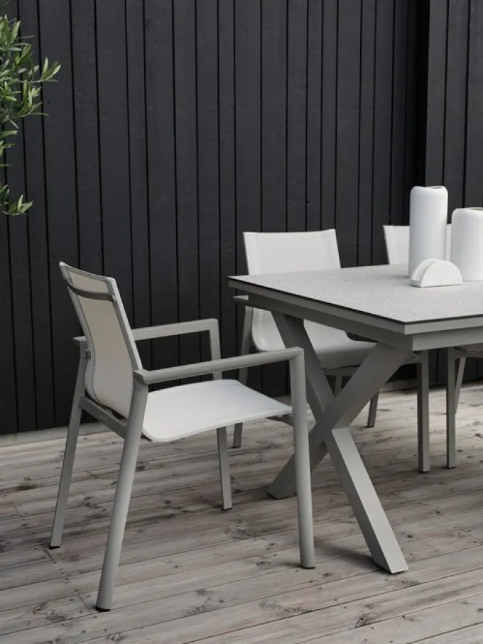 Hillmond Bord 100x166-226 cm Khaki/Beige Terrazzo
