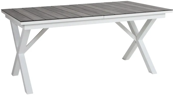 Hillmond Bord 100x166-226 cm Vit/Grå Laminat