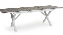 Hillmond Bord 100x166-226 cm Vit/Natur Laminat