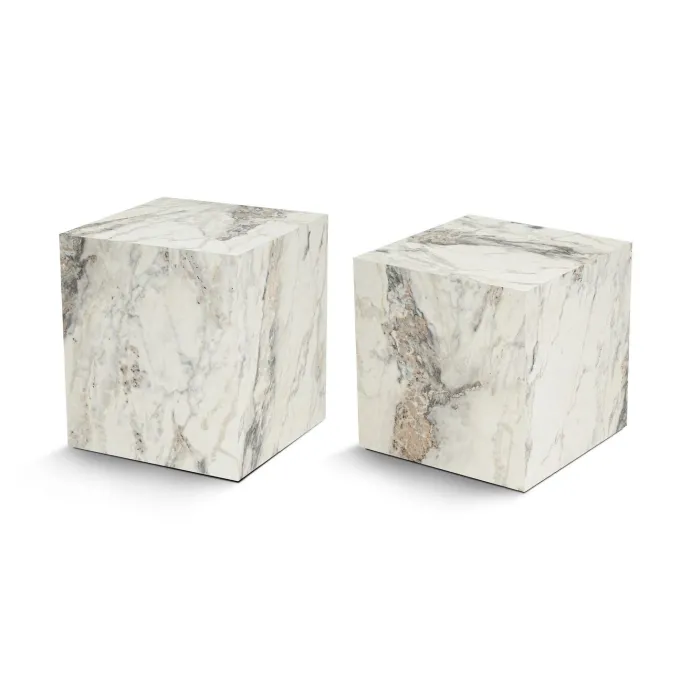 Hobart set (40 x 40 cm) Fresia-marmor Sidobordsset