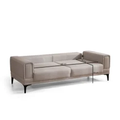 Horizon (230 x 95 x 77 cm) 3-sitssoffbädd Ecru