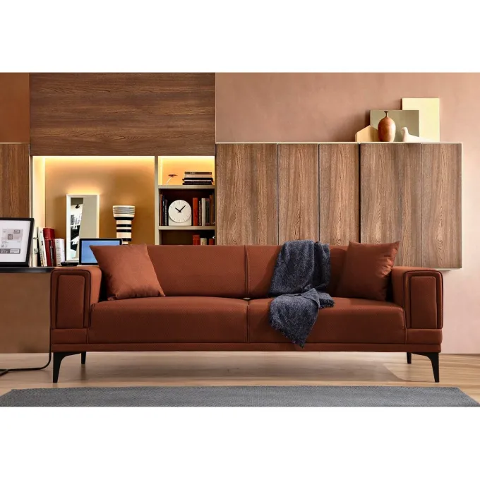 Horizon (230 x 95 x 77 cm) 3-sitssoffbädd Rio-röd