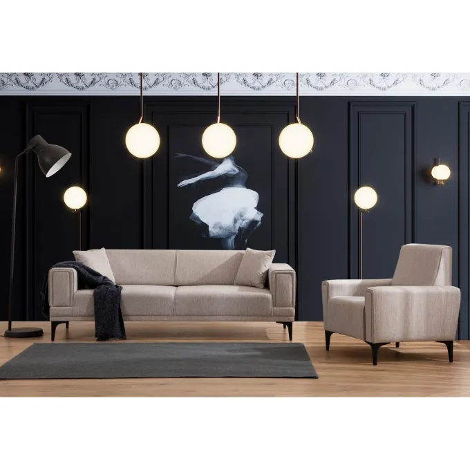 Horizon (230 x 95 x 77 cm) 3-sitssoffbädd Ljusbrun