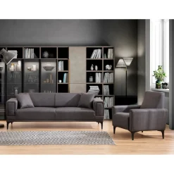 Horizon (230 x 95 x 77 cm) 3-sitssoffbädd Mörkgrå