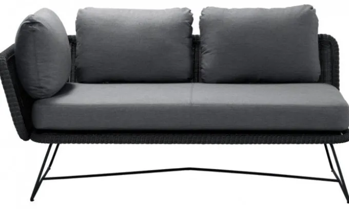 Horizon 2-sits Soffa Höger Svart