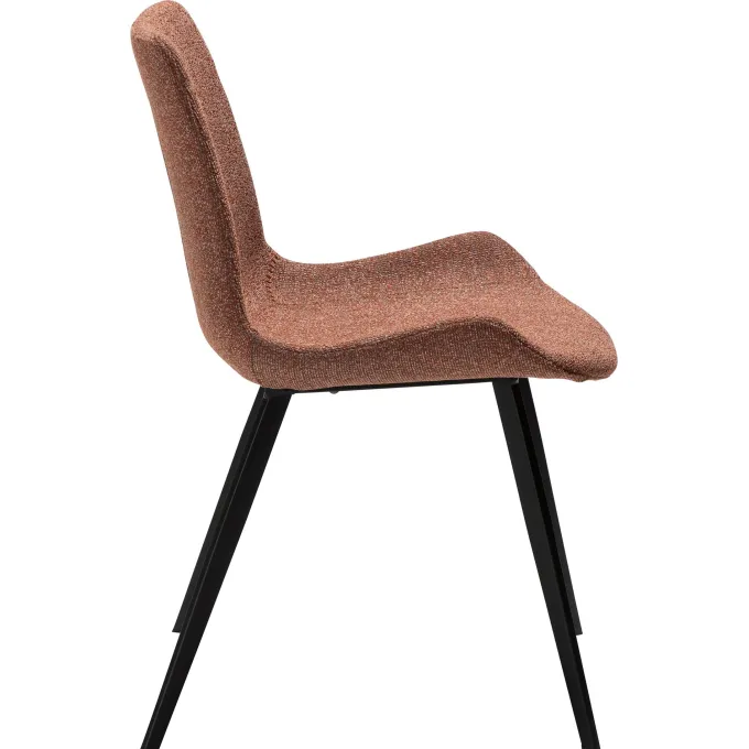 Hype Stol Pebble Red Bouclé, Black