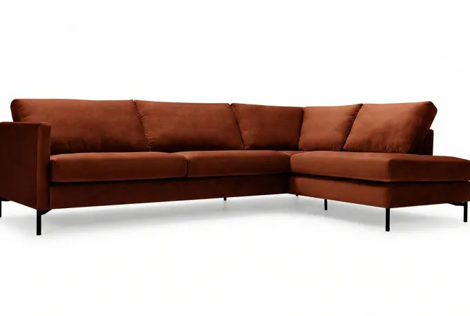 Impulse Divansoffa Set 4 Classic Velvet Deep Orange