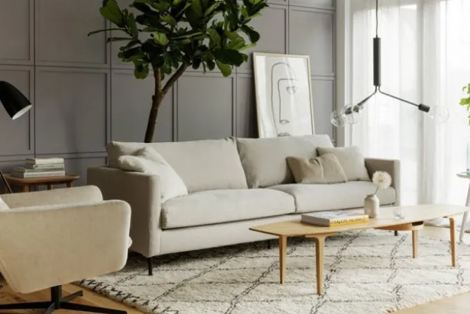 Impulse 4-sits Soffa Lux Caleido Natur
