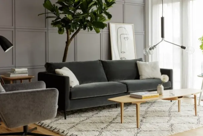 Impulse 4-sits Soffa Lux Classic Velvet Grey