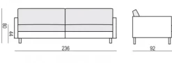 Impulse 4-sits Soffa Lux Moss Mustard
