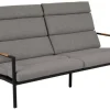 Indus 3-sits Soffa Svart/Teak